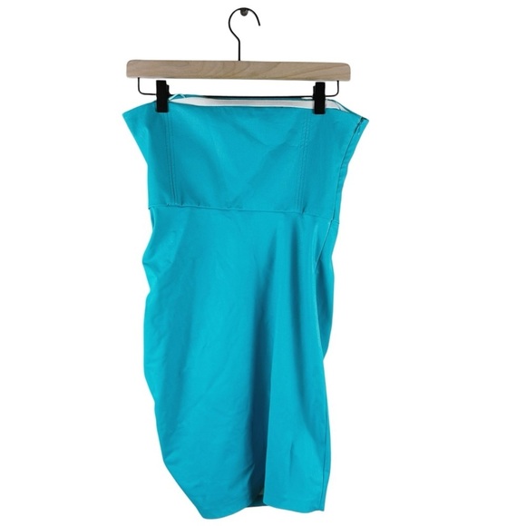 Amanda Uprichard Mohan Faux Leather Mini Dress in Marina Small New - Picture 6 of 9